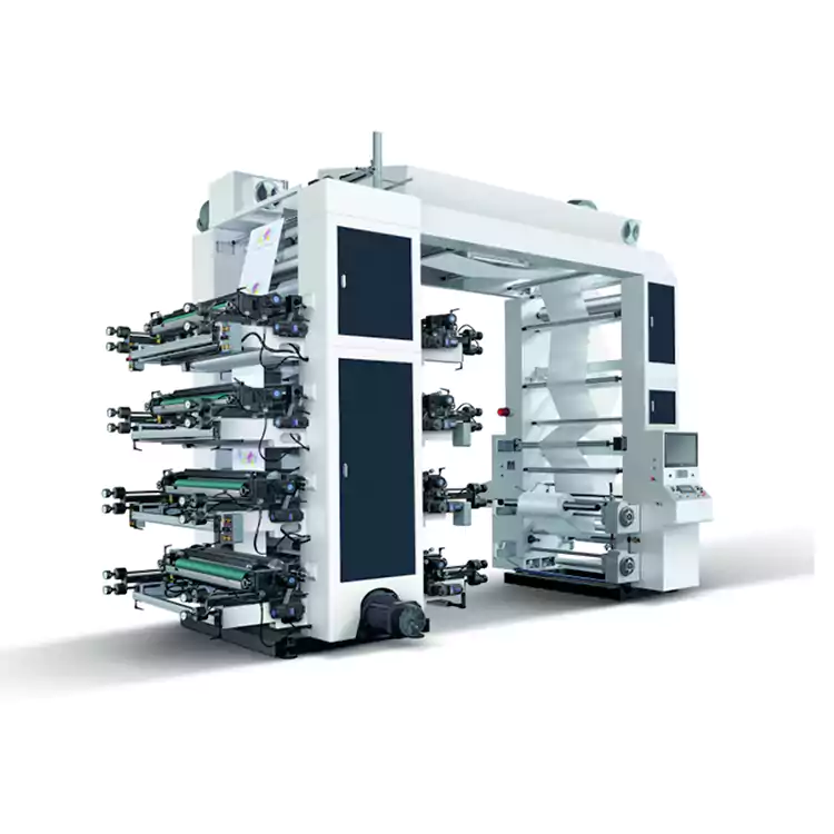 8 цветна флексографска машина за хартиени торби Флексопечатна машина