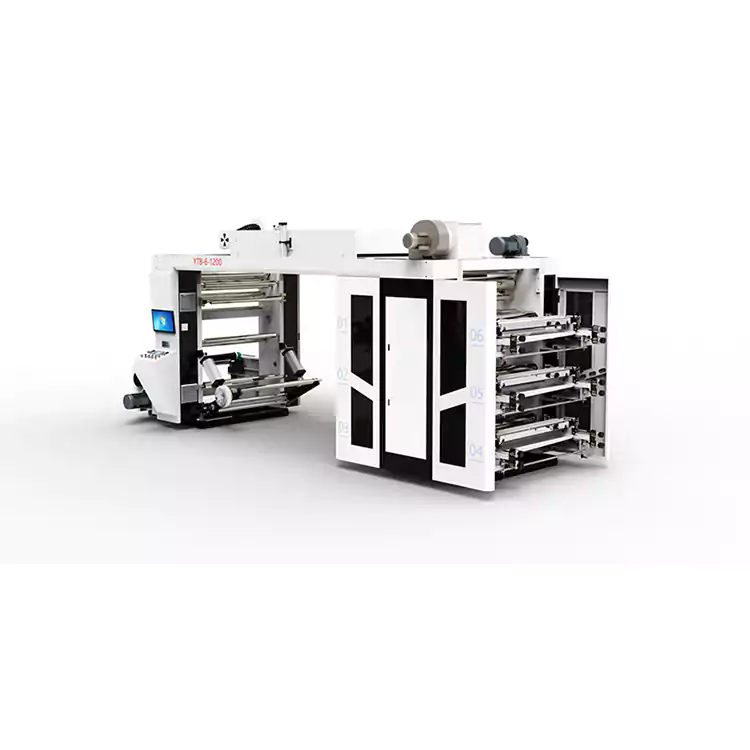 Високоскоростен флексографски принтер Многоцветна печатна машина тип стек от найлонови торби