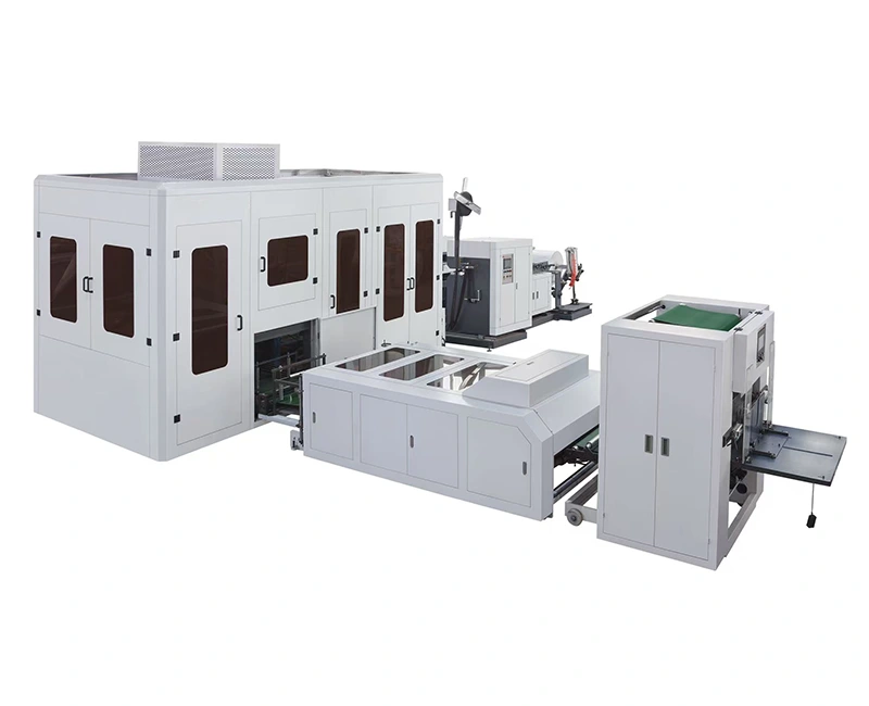 Ултразвукова нетъкана D-Cut и машина за производство на торби тип кутия